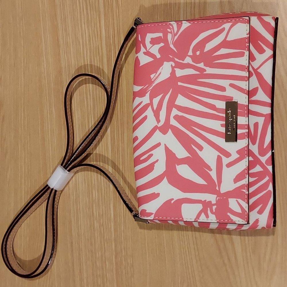 Kate Spade Pink and White Crossbody Bag